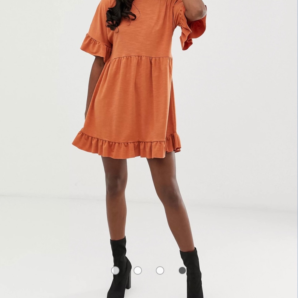 Asos mini frill sleeve mock dress nwot